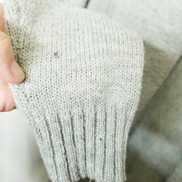 POL Cardigan‎ Gray Chunky Cozy Knit open Front oversized size Medium some piling - Picture 8 of 12